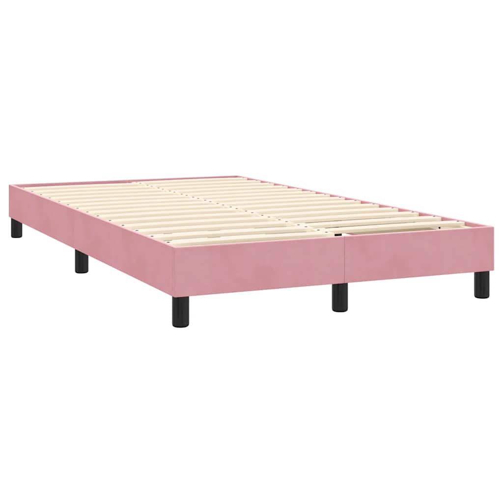 Box Spring krevet s madracem ružičasti 120x220 cm samt