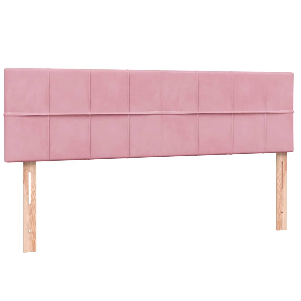 Box Spring krevet s madracem ružičasti 140x220 cm baršun