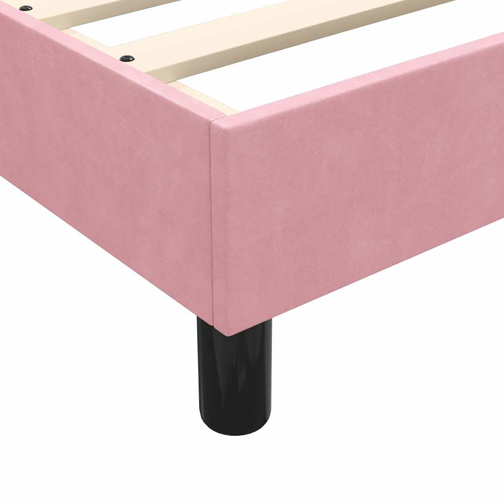 Box Spring krevet s madracem ružičasti 140x220 cm baršun