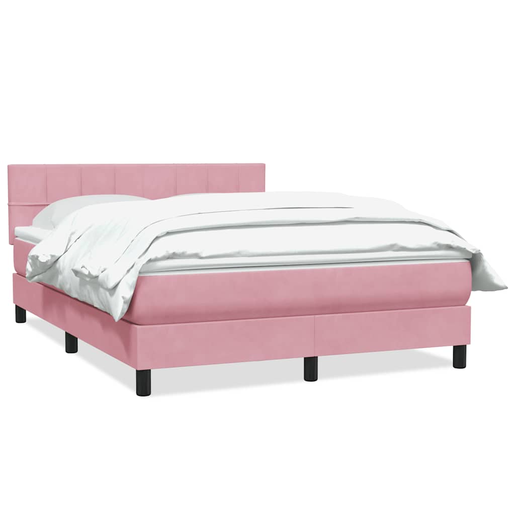 Box Spring krevet s madracem ružičasti 160x220 cm baršun