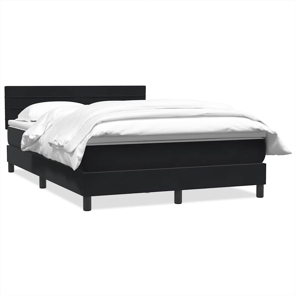 Box spring krevet s madracem crni 160x210 cm baršunasti