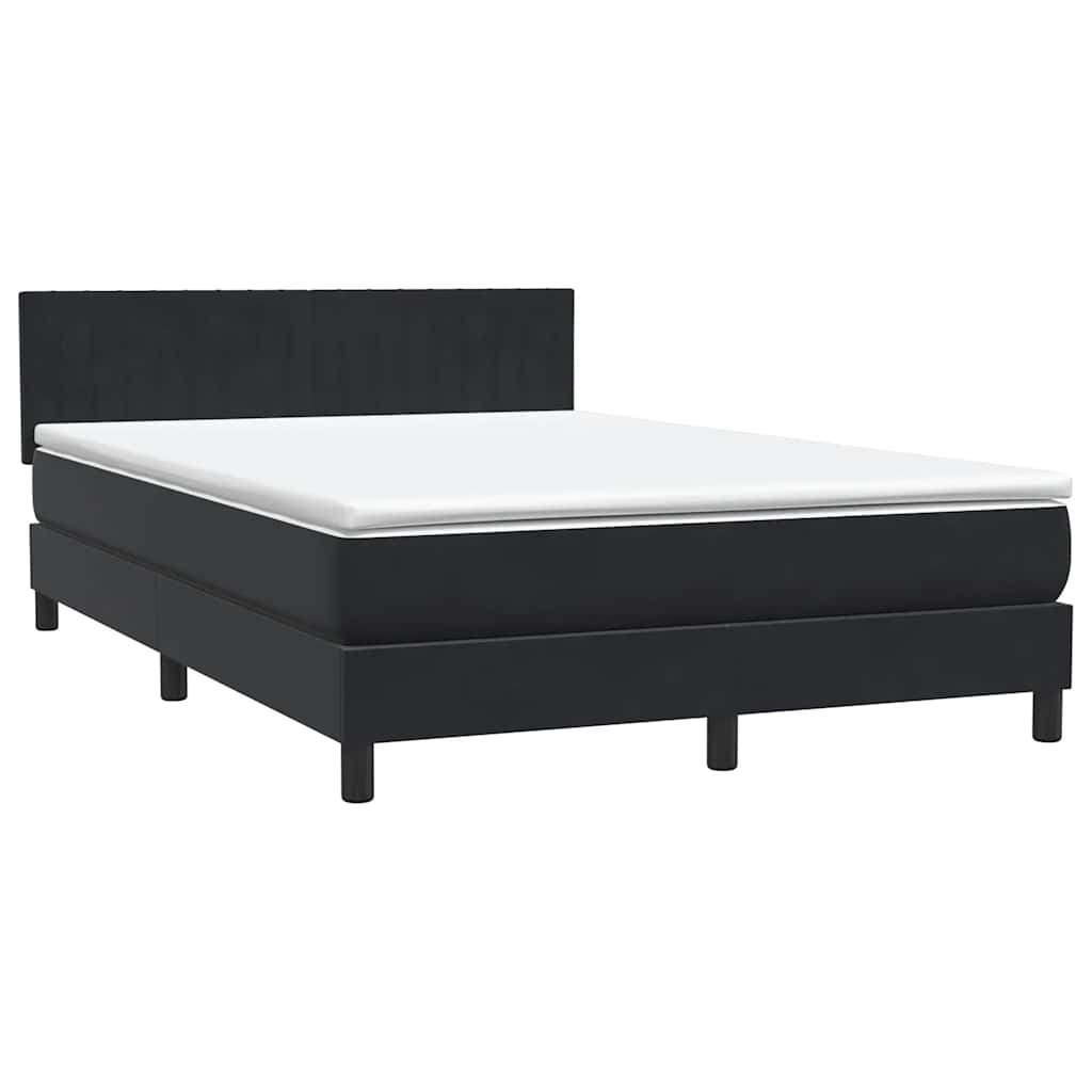 Box spring krevet s madracem crni 160x210 cm baršunasti