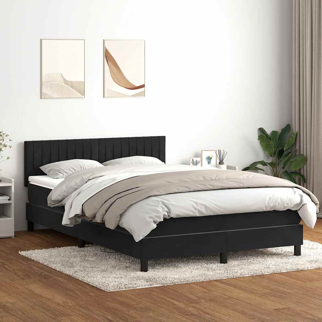 Box spring krevet s madracem crni 160x210 cm baršunasti