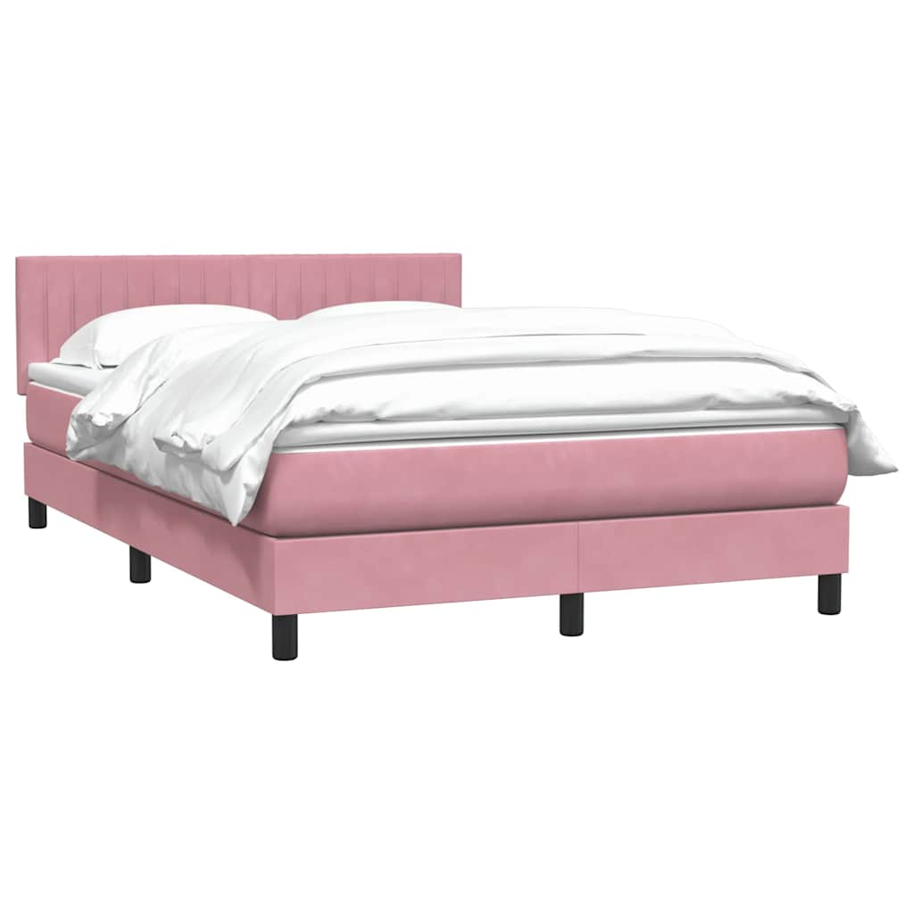 Box Spring krevet s madracem ružičasti 160x220 cm baršun