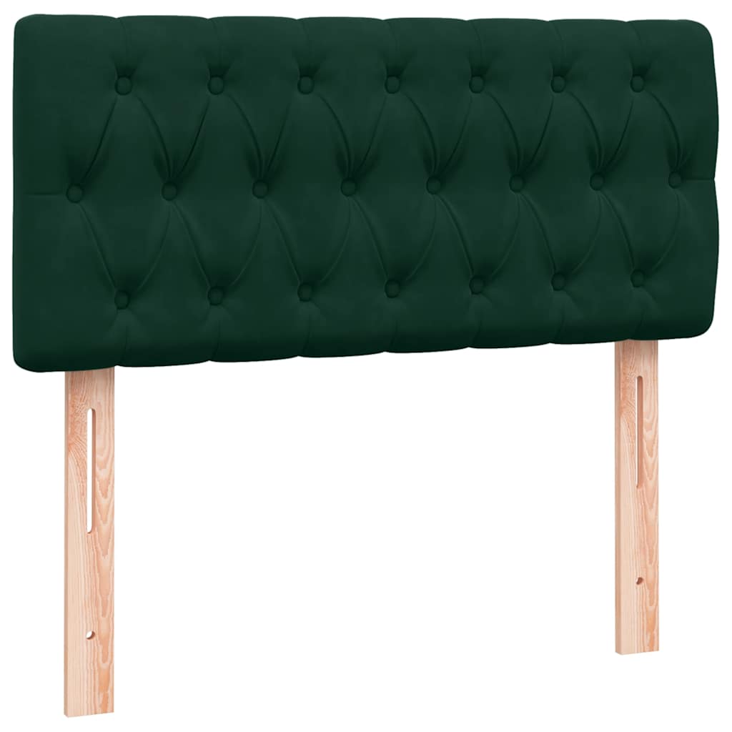 Box Spring krevet s madracem tamnozeleni 80x220 cm baršun