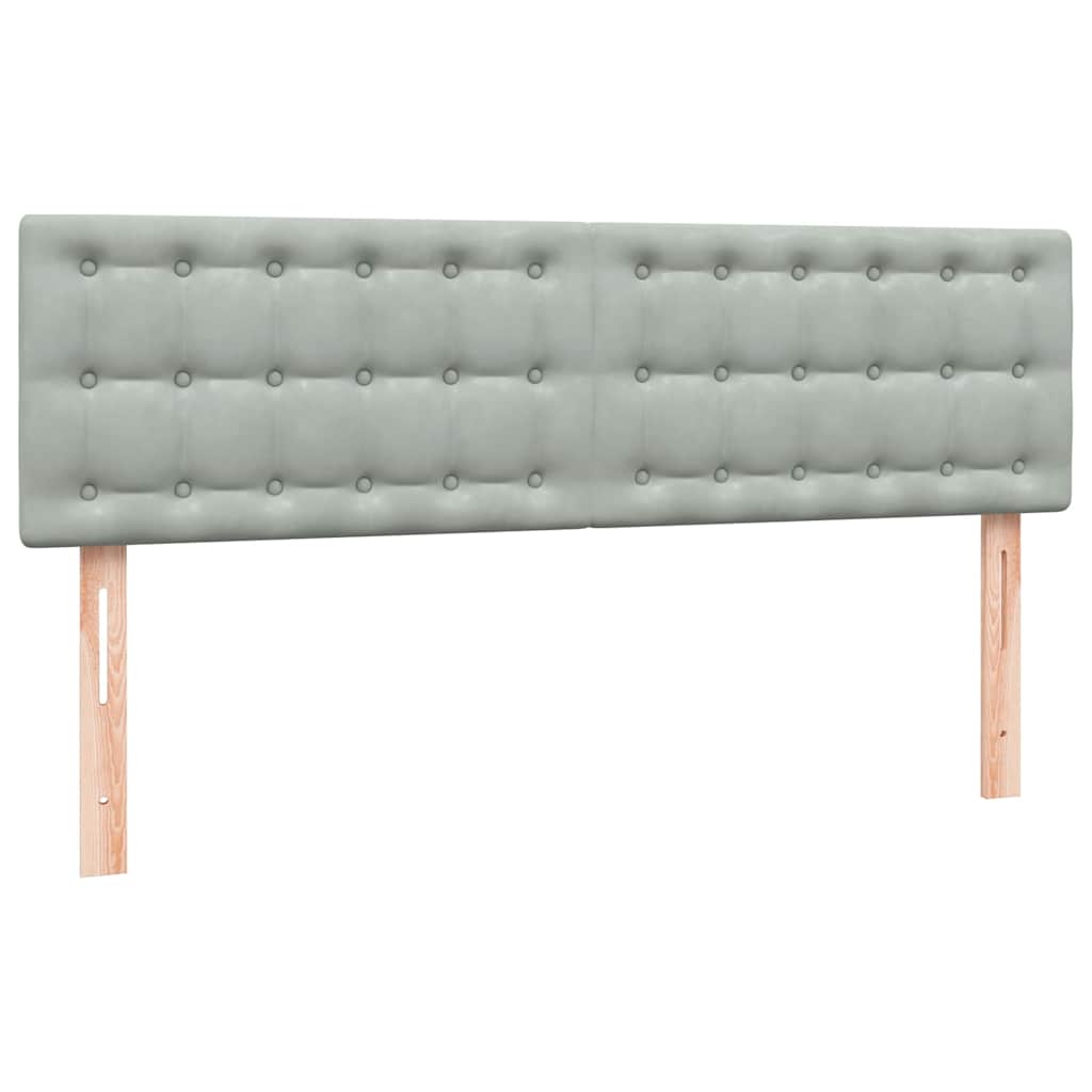 Krevet s oprugama i madracem svjetlosivi 160x210 cm baršunasti