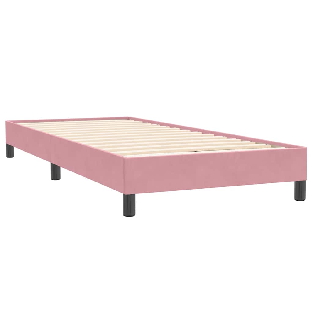 Box spring krevet s madracem ružičasti 80 x 220 cm baršunasti