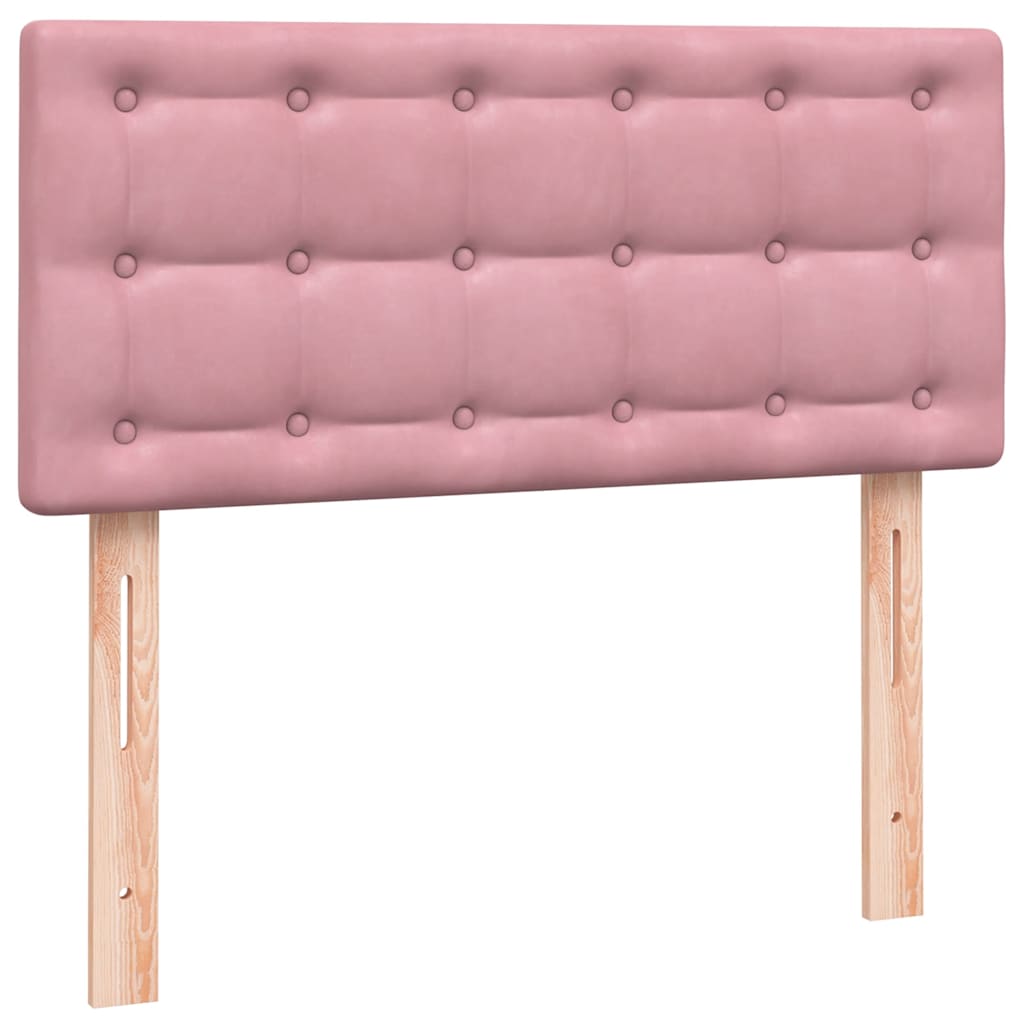 Box spring krevet s madracem ružičasti 80 x 220 cm baršunasti