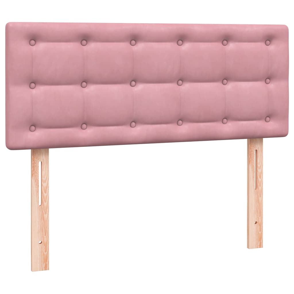 Box Spring krevet s madracem ružičasti 120x220 cm samt