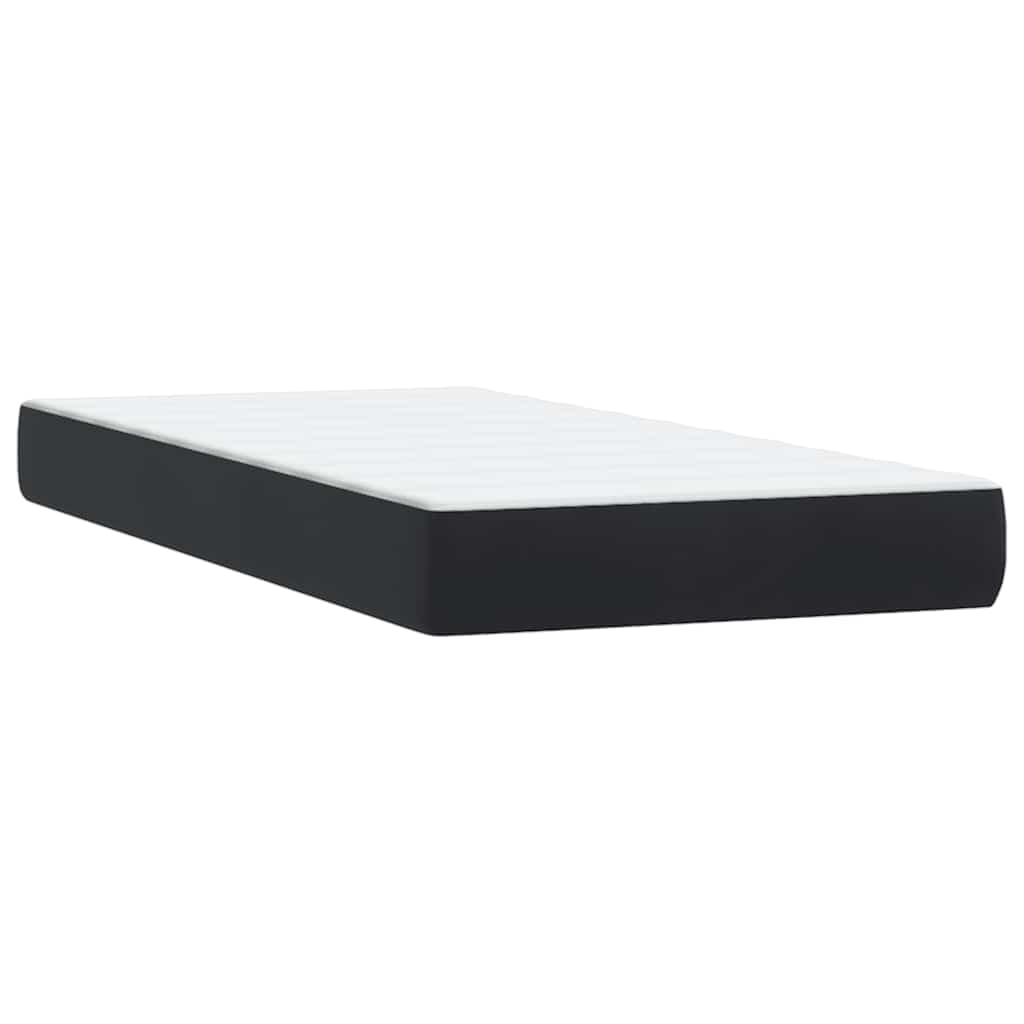 Box Spring krevet s madracem i LED crni 90x210 cm baršunasti