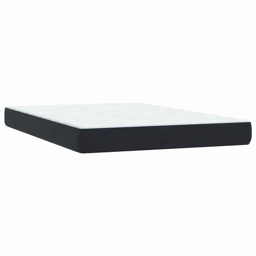 Box Spring krevet s madracem i LED crni 160x210 cm baršunasti