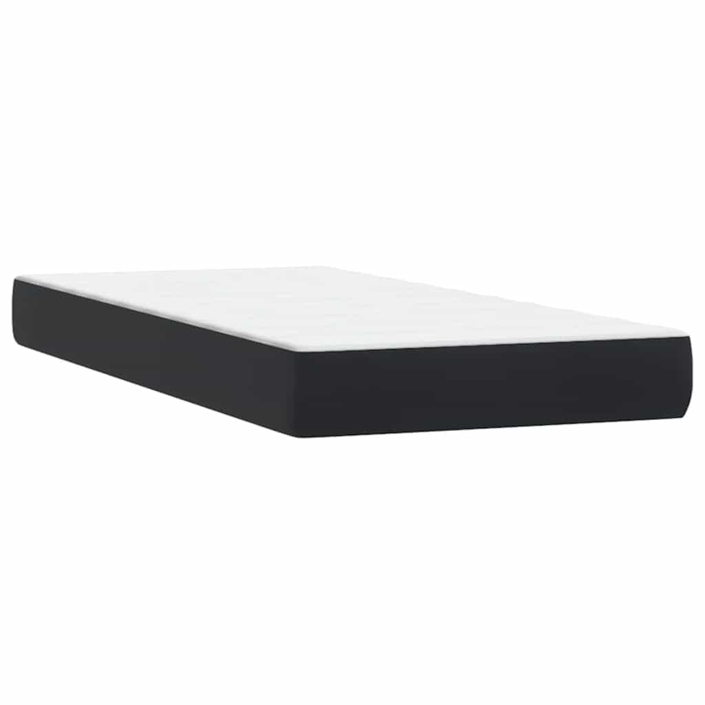 Box Spring krevet s madracem i LED crni 90x210 cm baršunasti