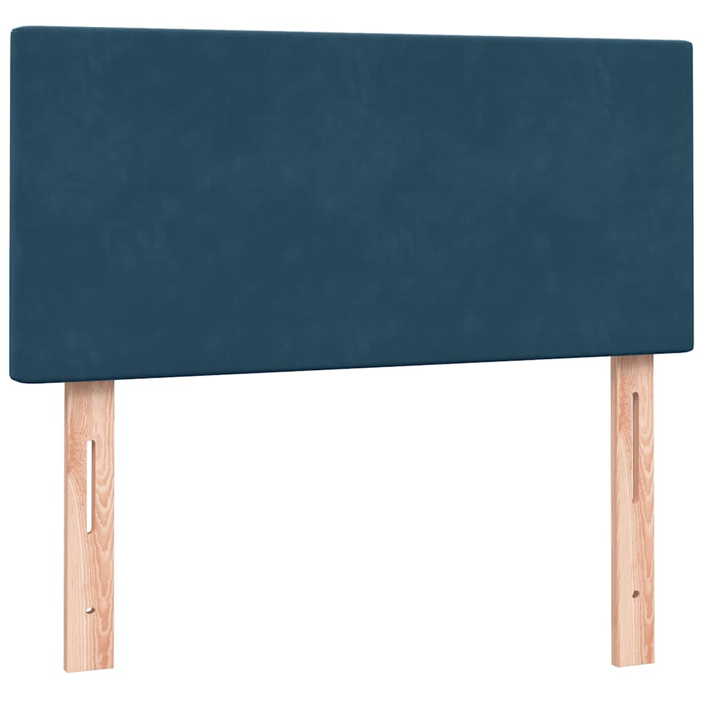 Box Spring krevet s madracem tamnoplavi 80x210 cm baršun