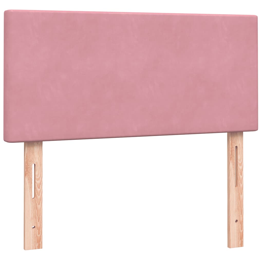 Box Spring krevet s madracem ružičasti 90x210 cm samt