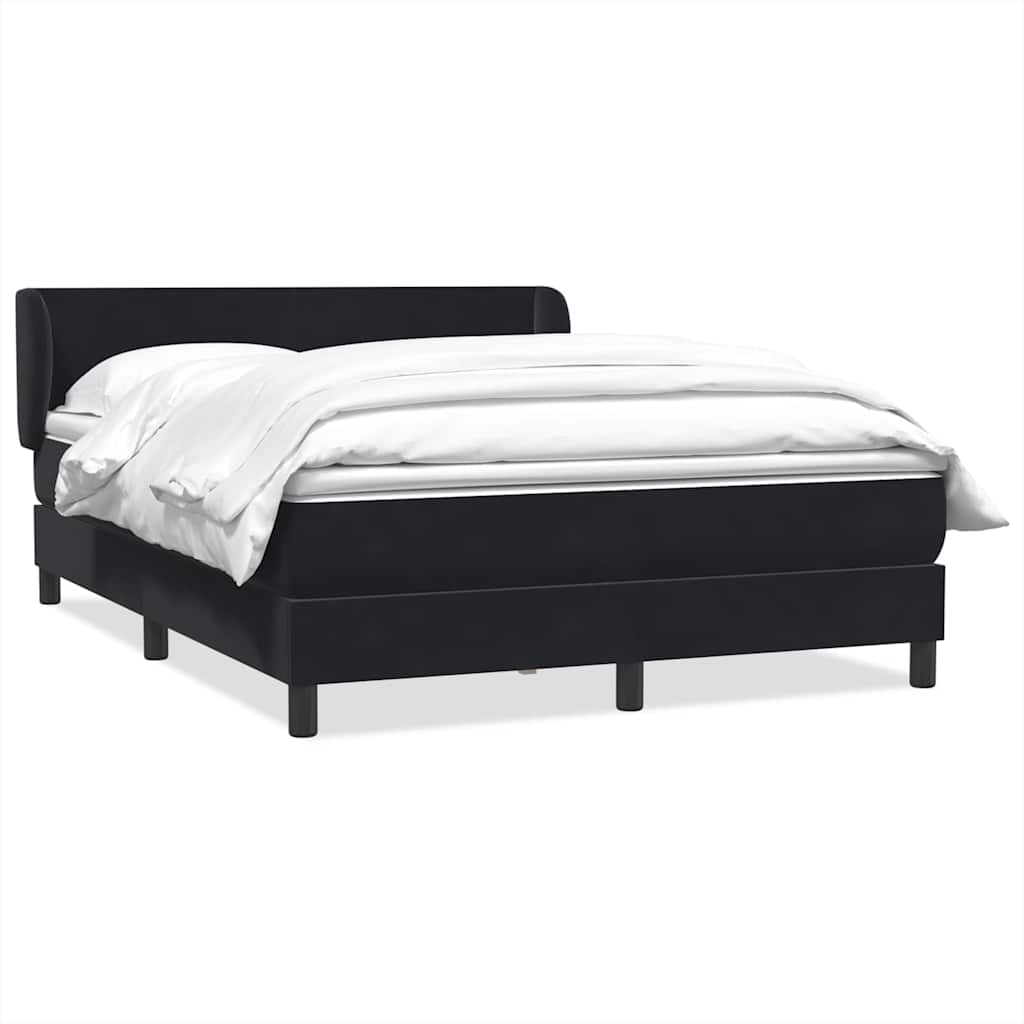 Box spring krevet s madracem crni 160x210 cm baršunasti