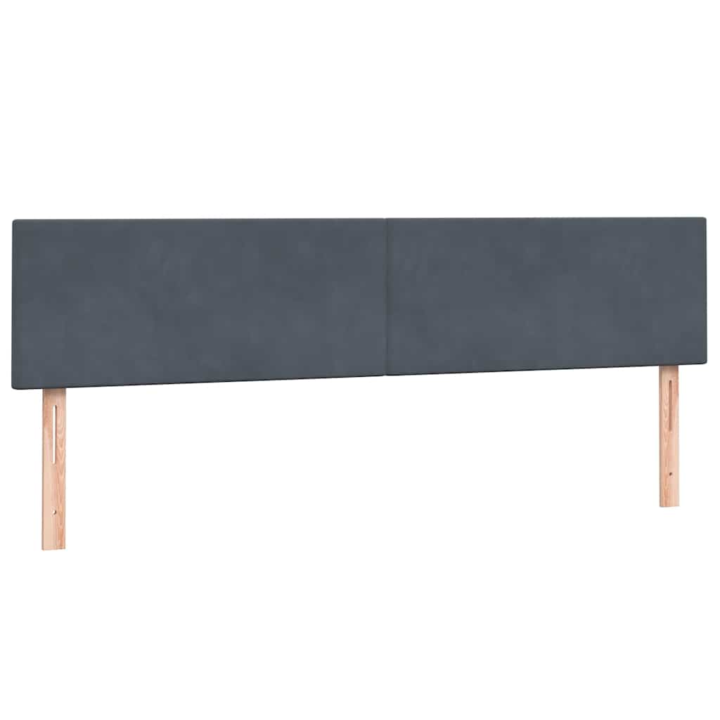Box Spring krevet s madracima tamno sivi 180x210 cm baršun