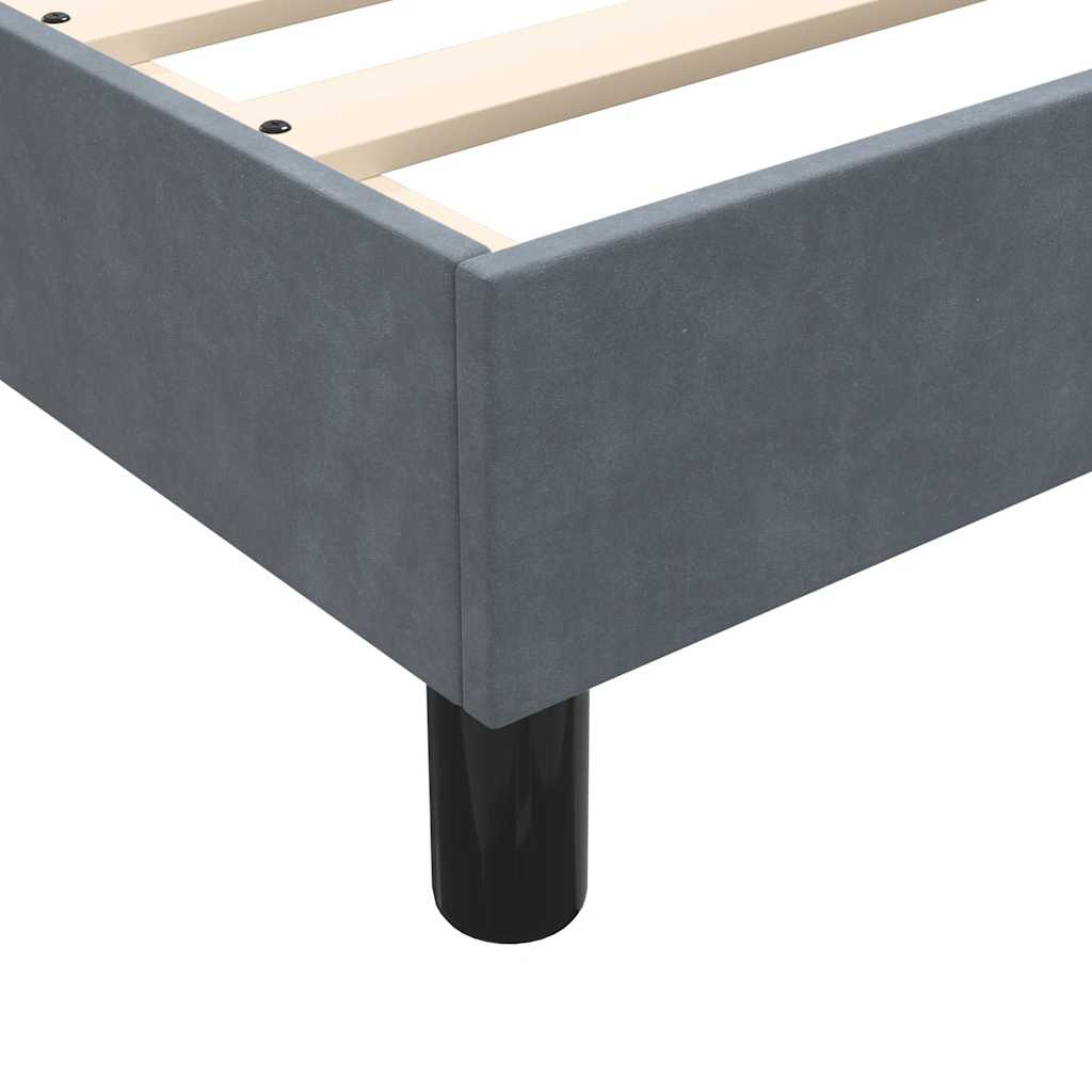 Box Spring krevet s madracima tamno sivi 180x210 cm baršun