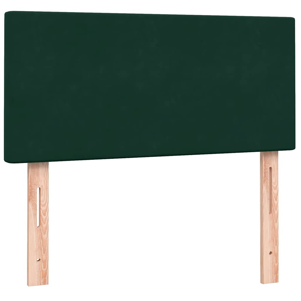 Box Spring krevet s madracem tamnozeleni 80x220 cm baršun