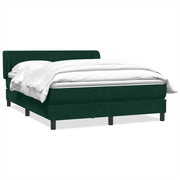 Box Spring krevet s madracem tamno zeleni 160x220 cm baršun