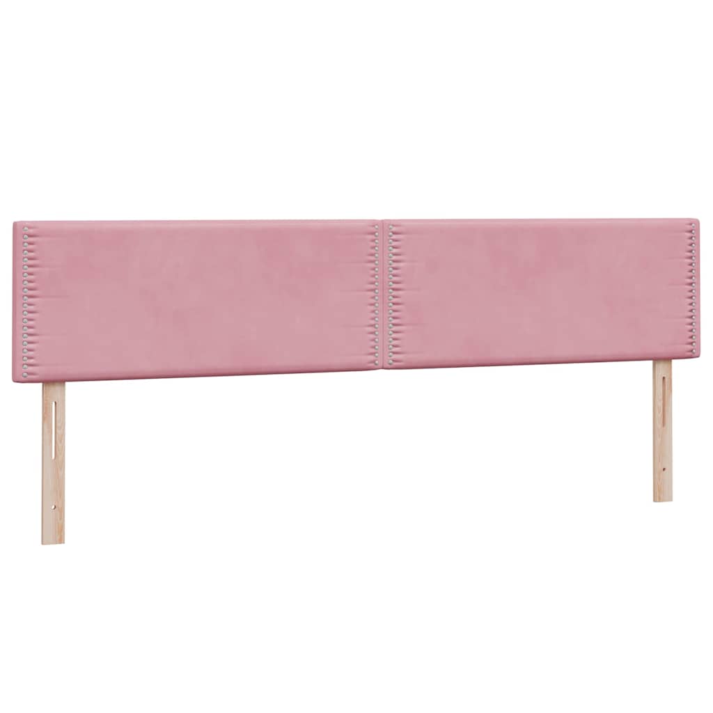 Box Spring krevet s madracima ružičasti 180x210 cm baršun