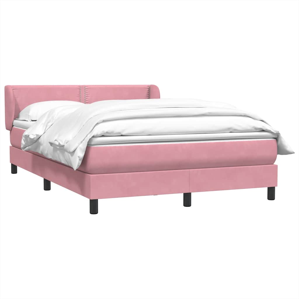 Box Spring krevet s madracem ružičasti 160x220 cm baršun
