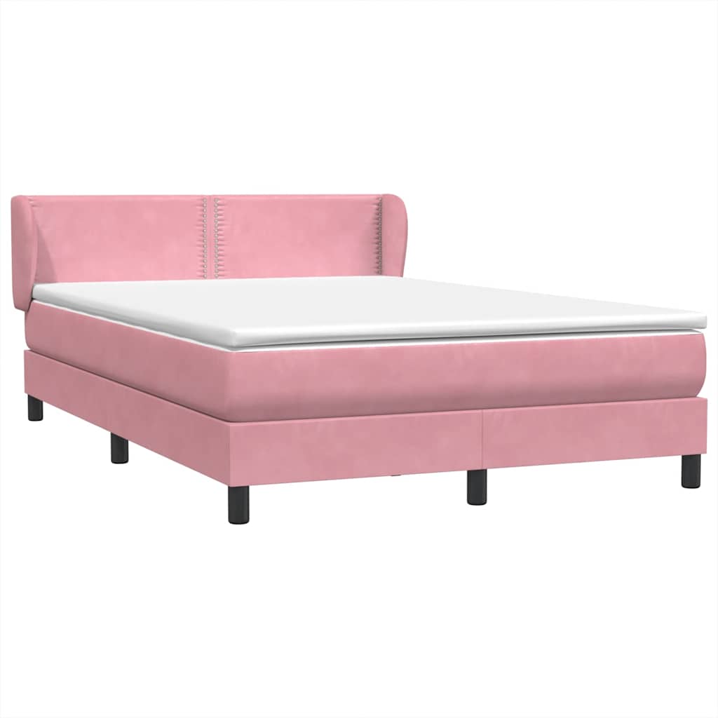 Box Spring krevet s madracem ružičasti 160x220 cm baršun