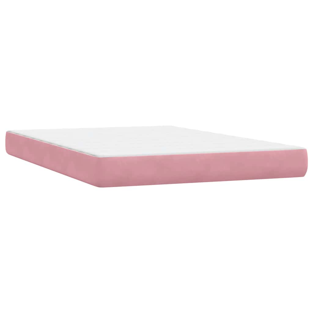 Box Spring krevet s madracem ružičasti 160x220 cm baršun