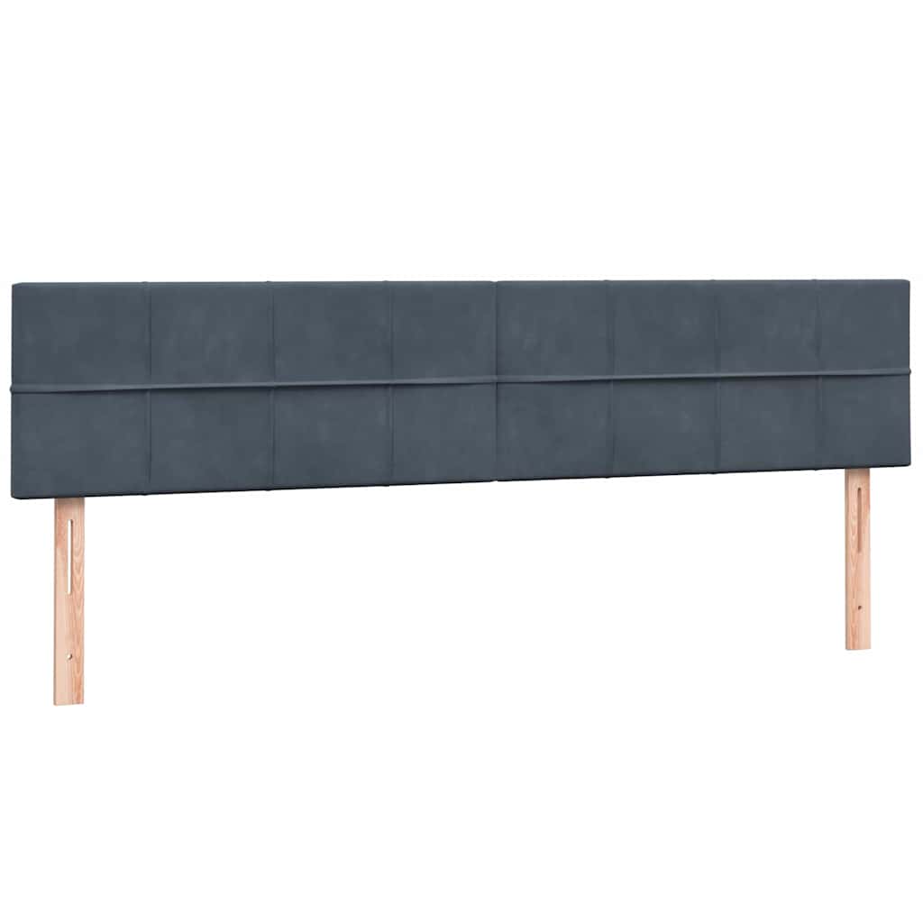 Box Spring krevet s madracima tamno sivi 180x210 cm baršun