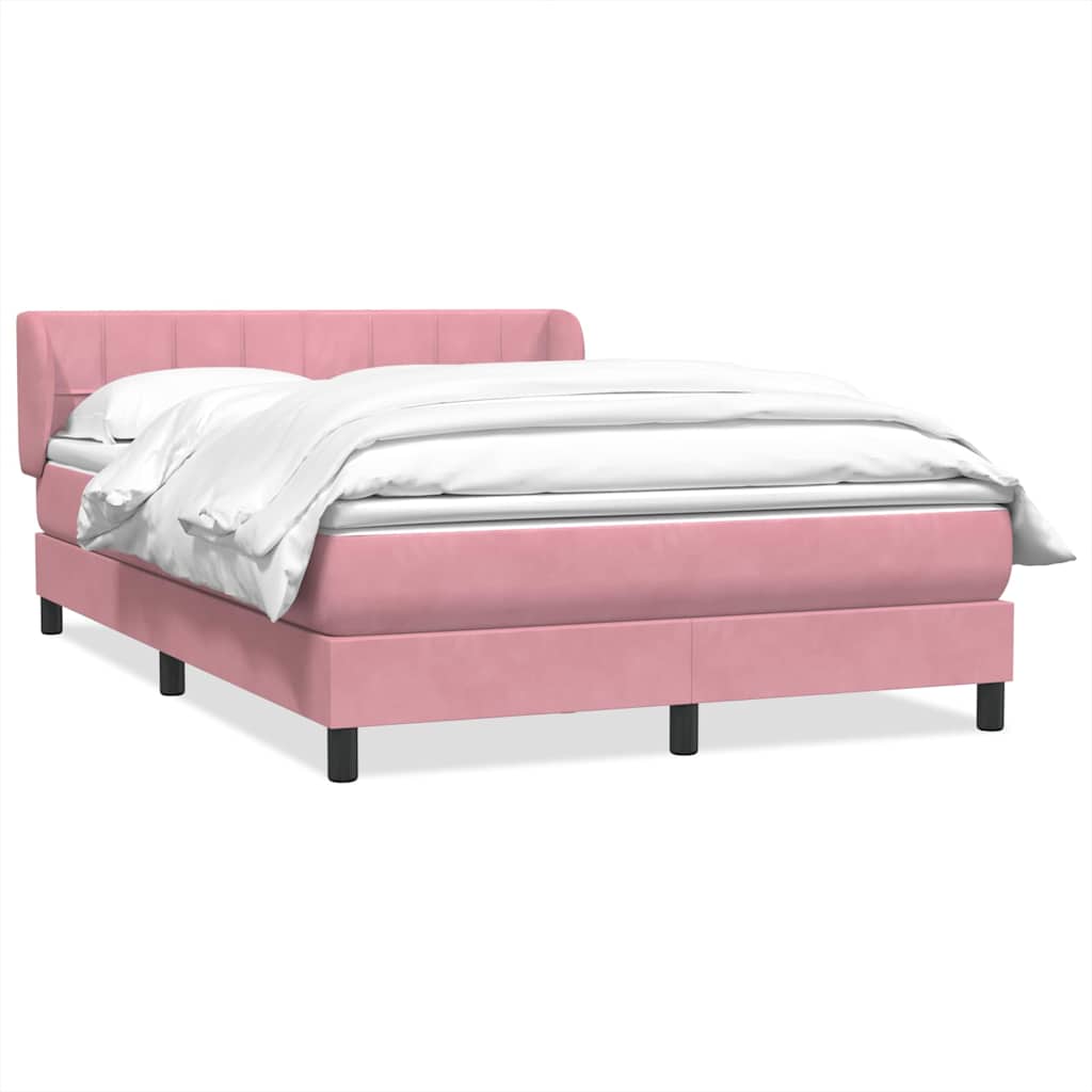 Box Spring krevet s madracem ružičasti 160x220 cm baršun