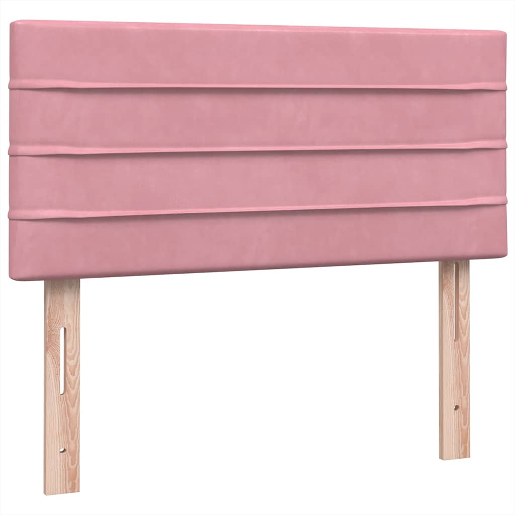 Box Spring krevet s madracem ružičasti 90x210 cm samt