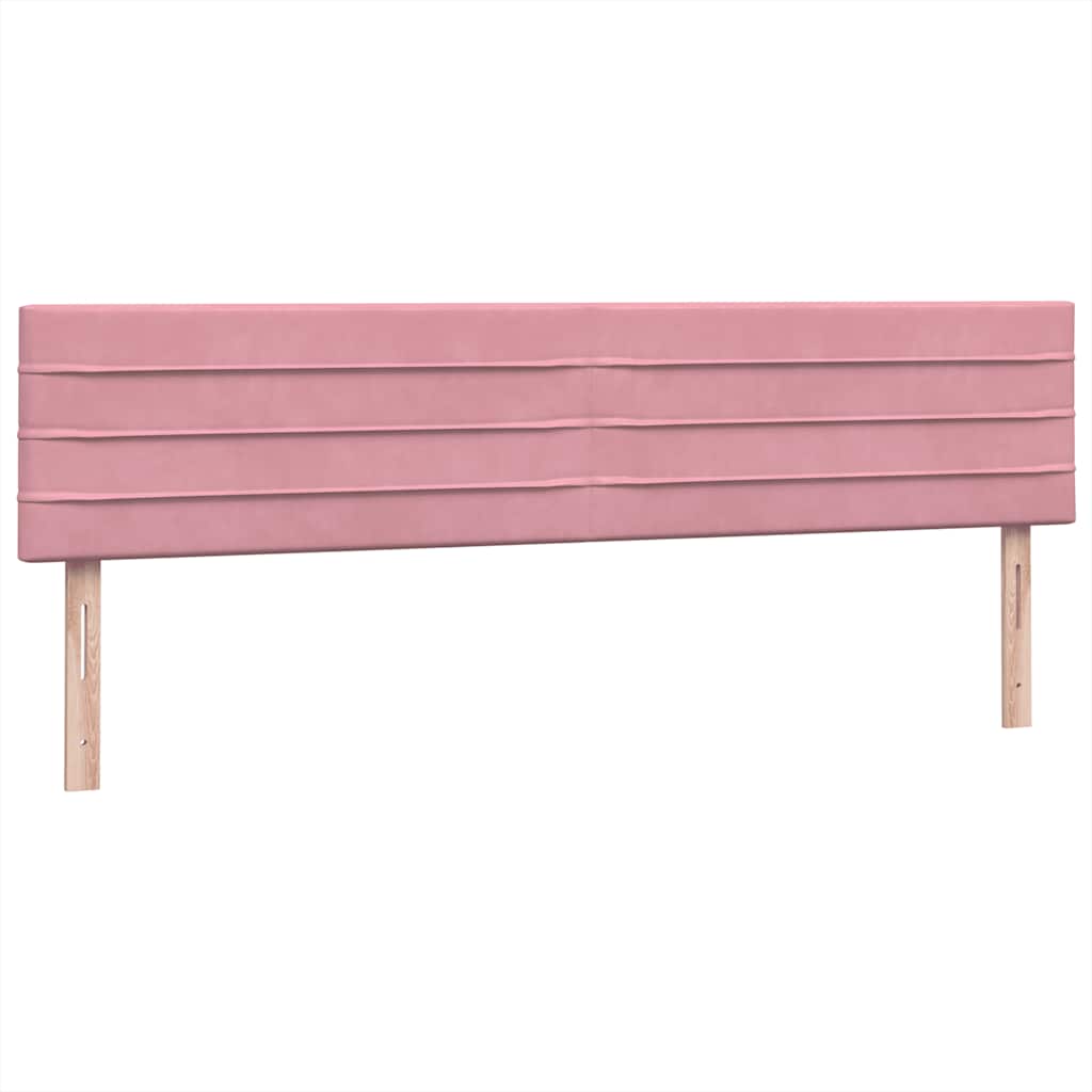 Box Spring krevet s madracima ružičasti 180x210 cm baršun