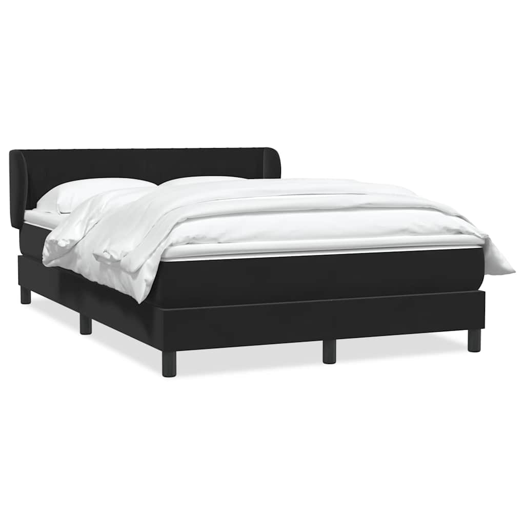 Box spring krevet s madracem crni 160x210 cm baršunasti