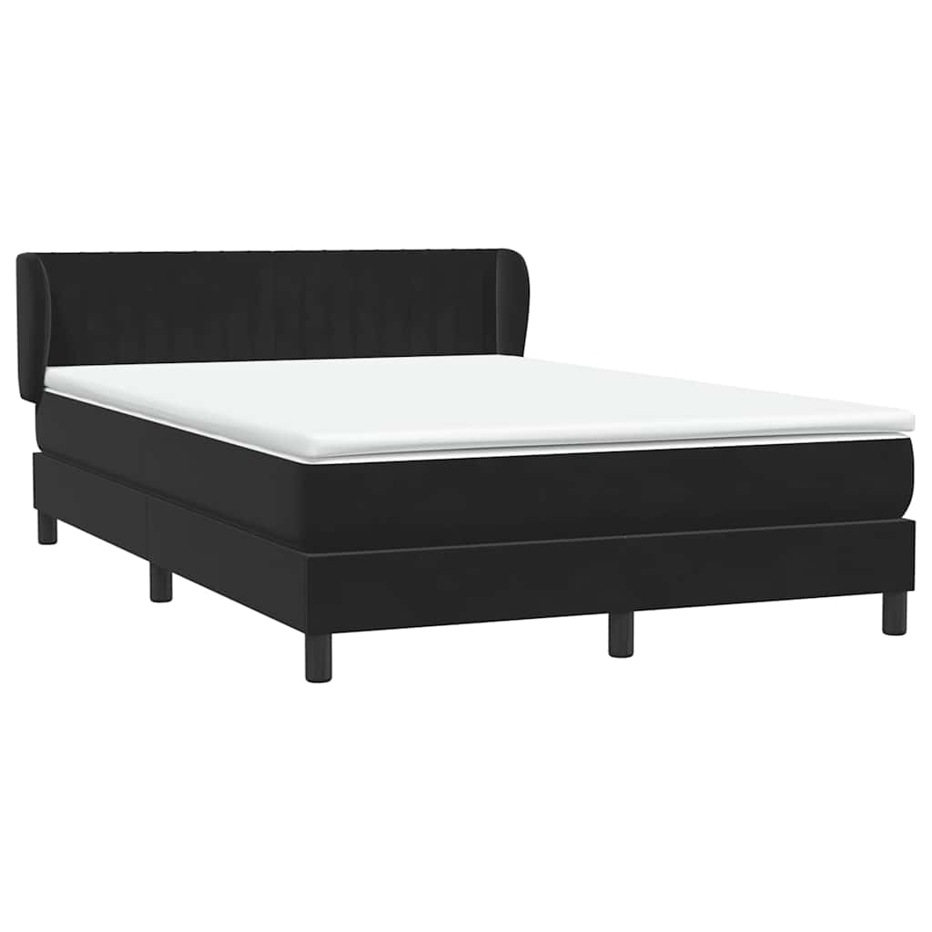 Box spring krevet s madracem crni 160x210 cm baršunasti