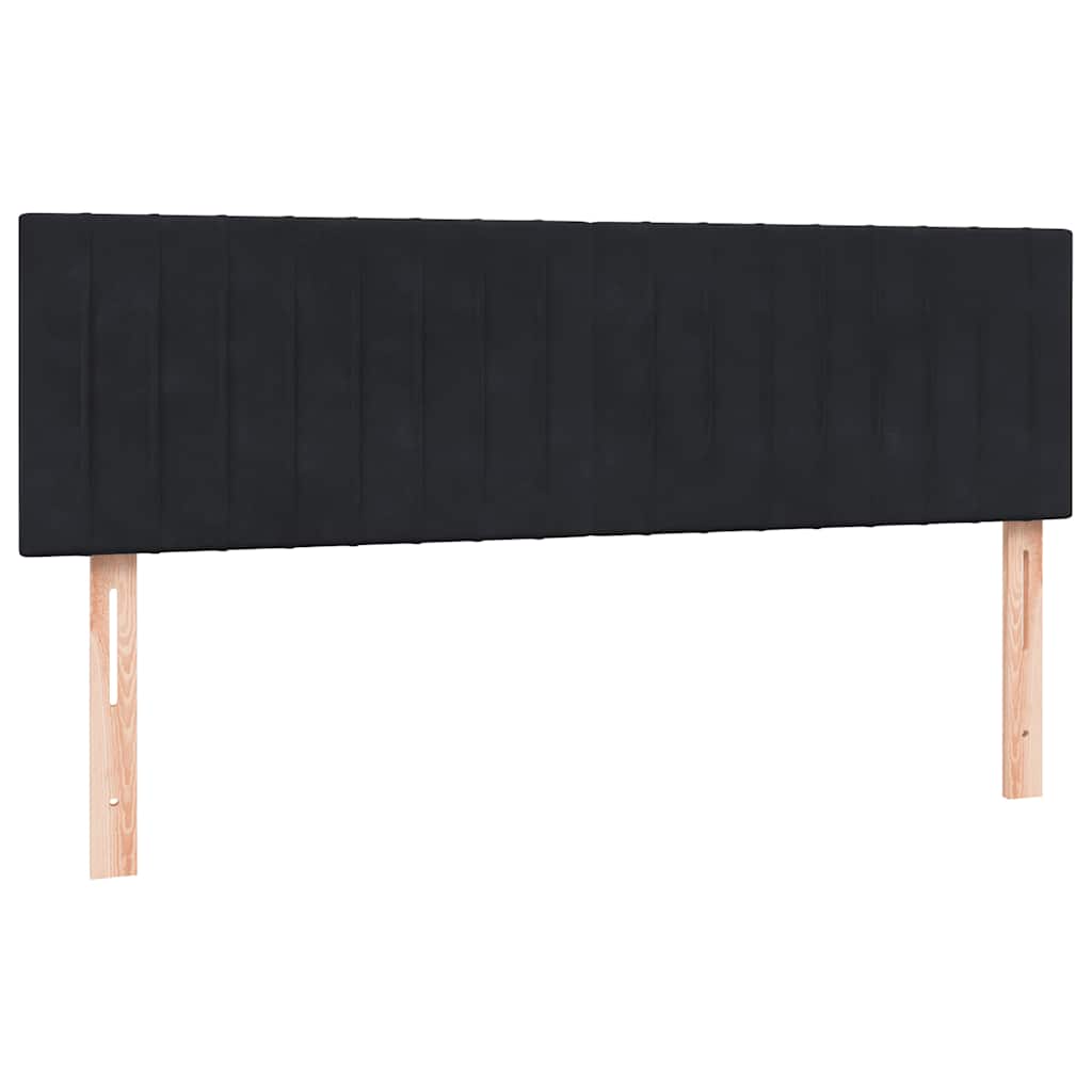 Box spring krevet s madracem crni 160x210 cm baršunasti