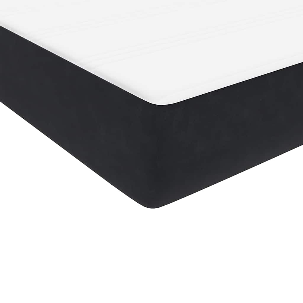 Box spring krevet s madracem crni 160x210 cm baršunasti