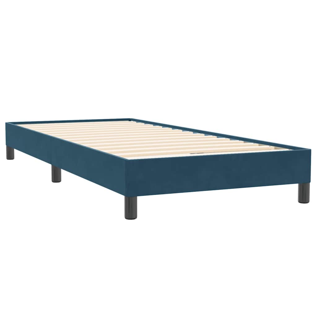 Box spring krevet s madracem tamnoplavi 80x220 cm baršunasti
