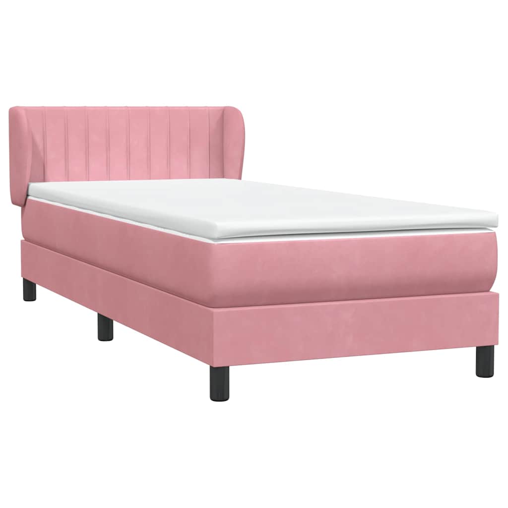 Box spring krevet s madracem ružičasti 80 x 220 cm baršunasti