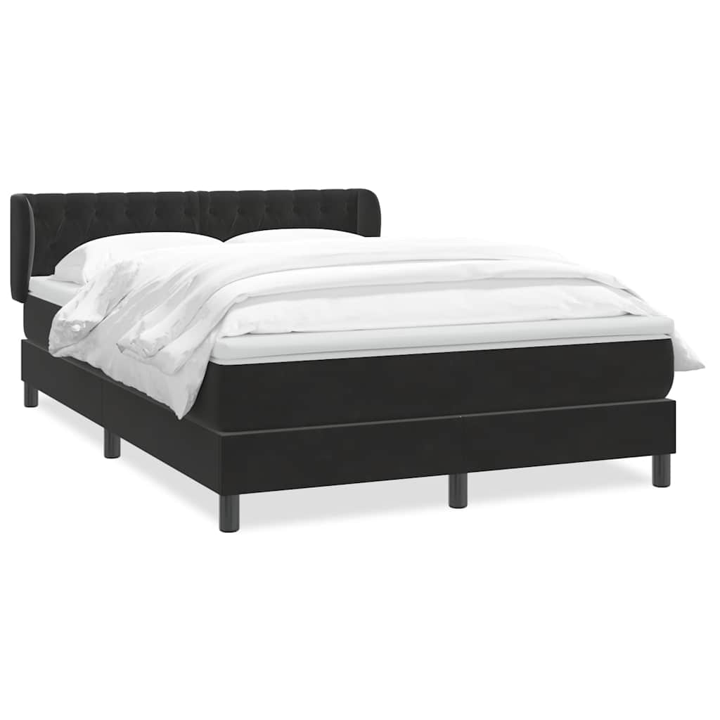 Box spring krevet s madracem crni 160x210 cm baršunasti