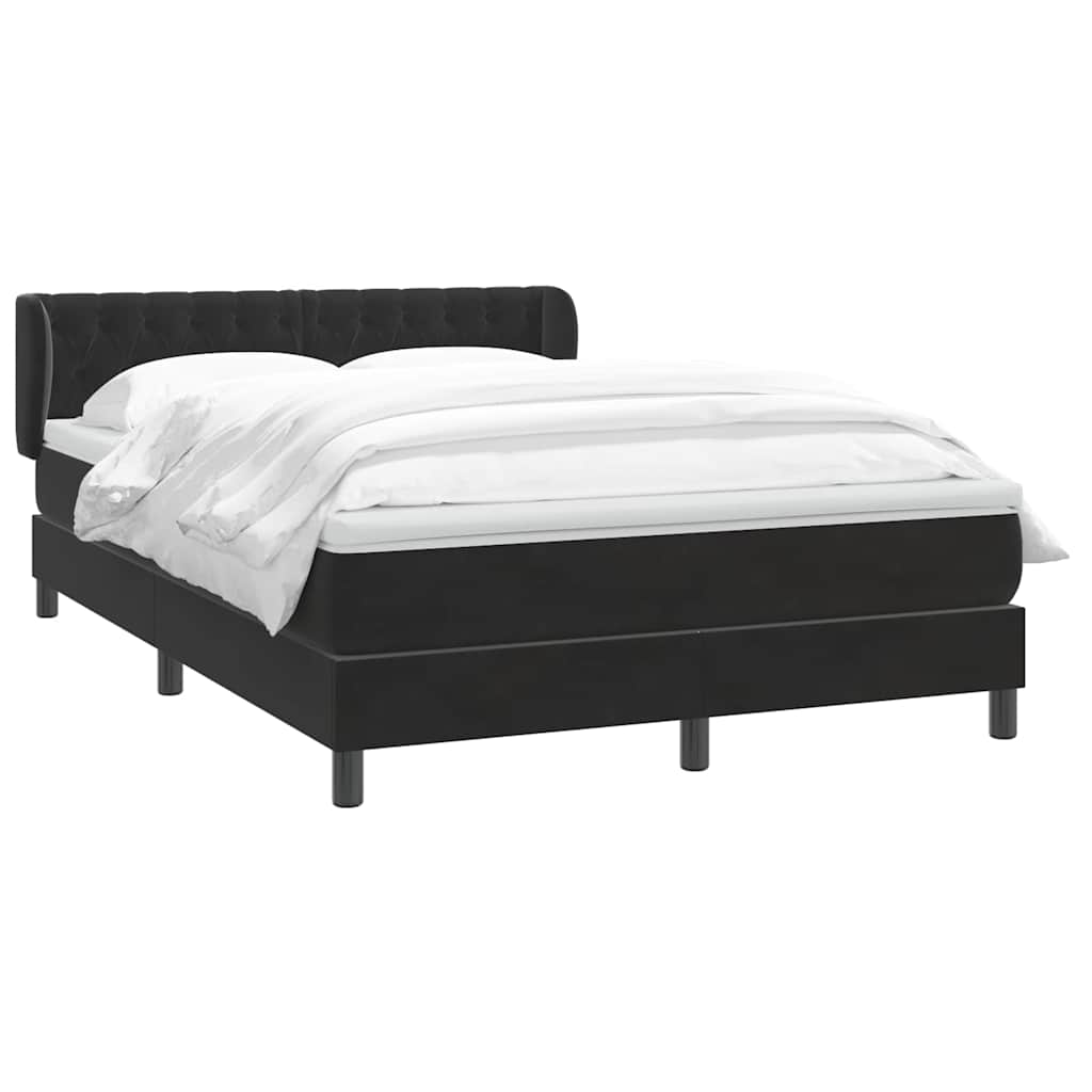 Box spring krevet s madracem crni 160x210 cm baršunasti