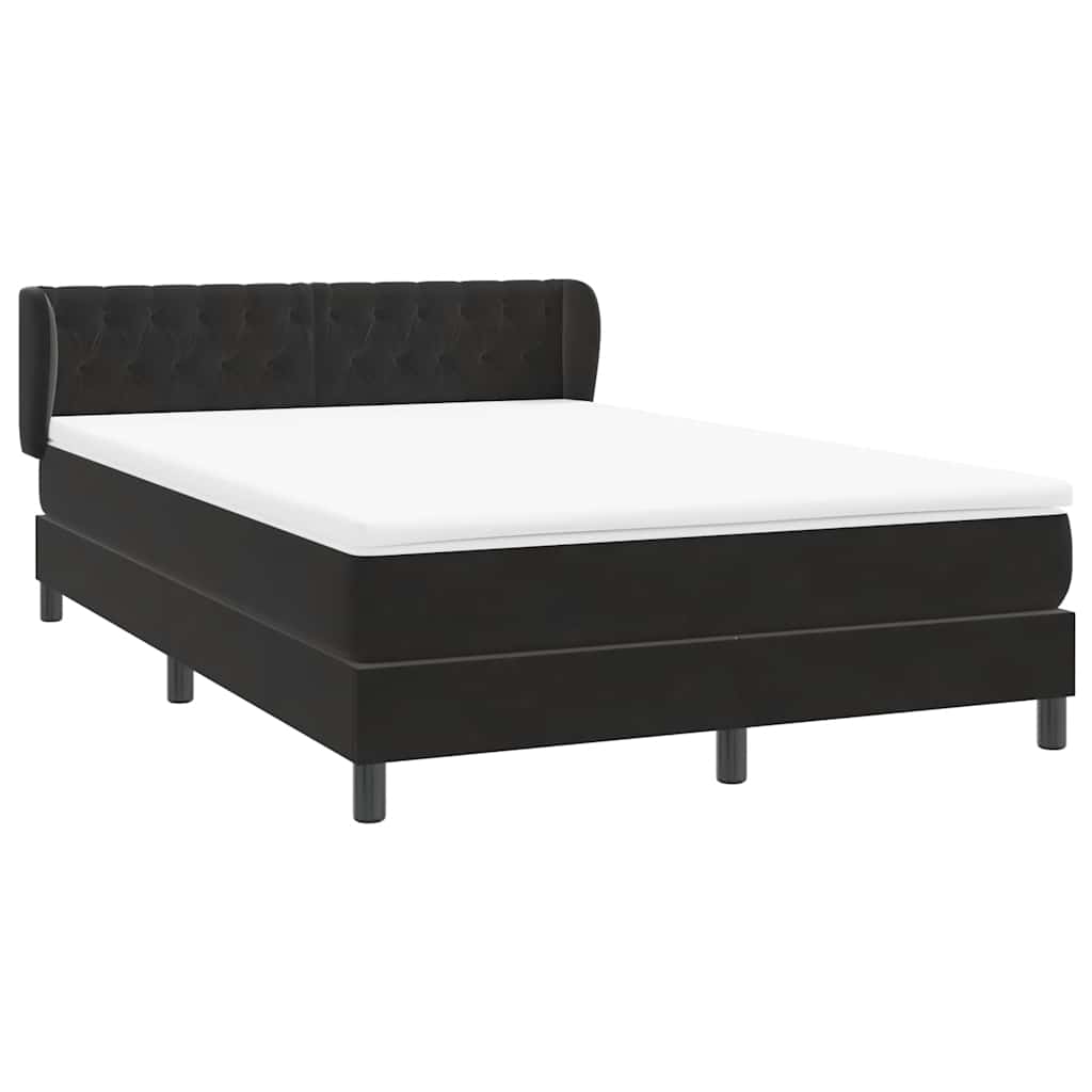 Box spring krevet s madracem crni 160x210 cm baršunasti