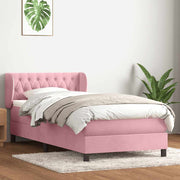 Box spring krevet s madracem ružičasti 80 x 220 cm baršunasti