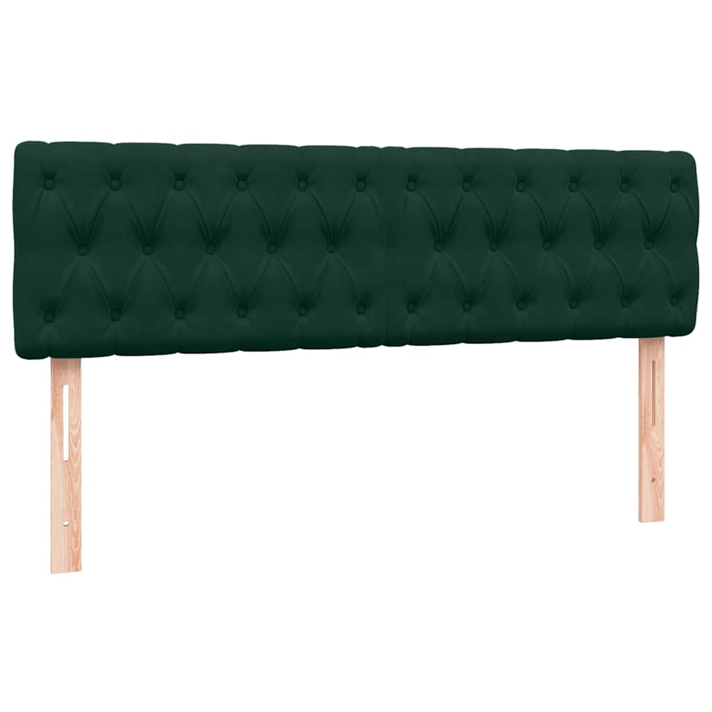 Box Spring krevet s madracem tamno zeleni 160x220 cm baršun
