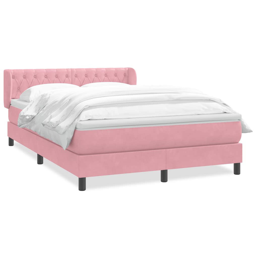 Box Spring krevet s madracem ružičasti 160x220 cm baršun
