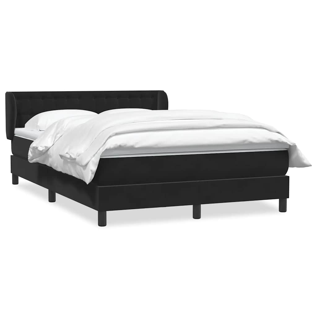 Box spring krevet s madracem crni 160x210 cm baršunasti