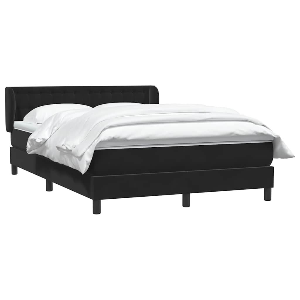 Box spring krevet s madracem crni 160x210 cm baršunasti
