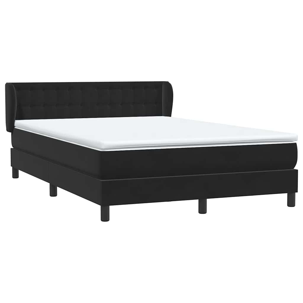 Box spring krevet s madracem crni 160x210 cm baršunasti