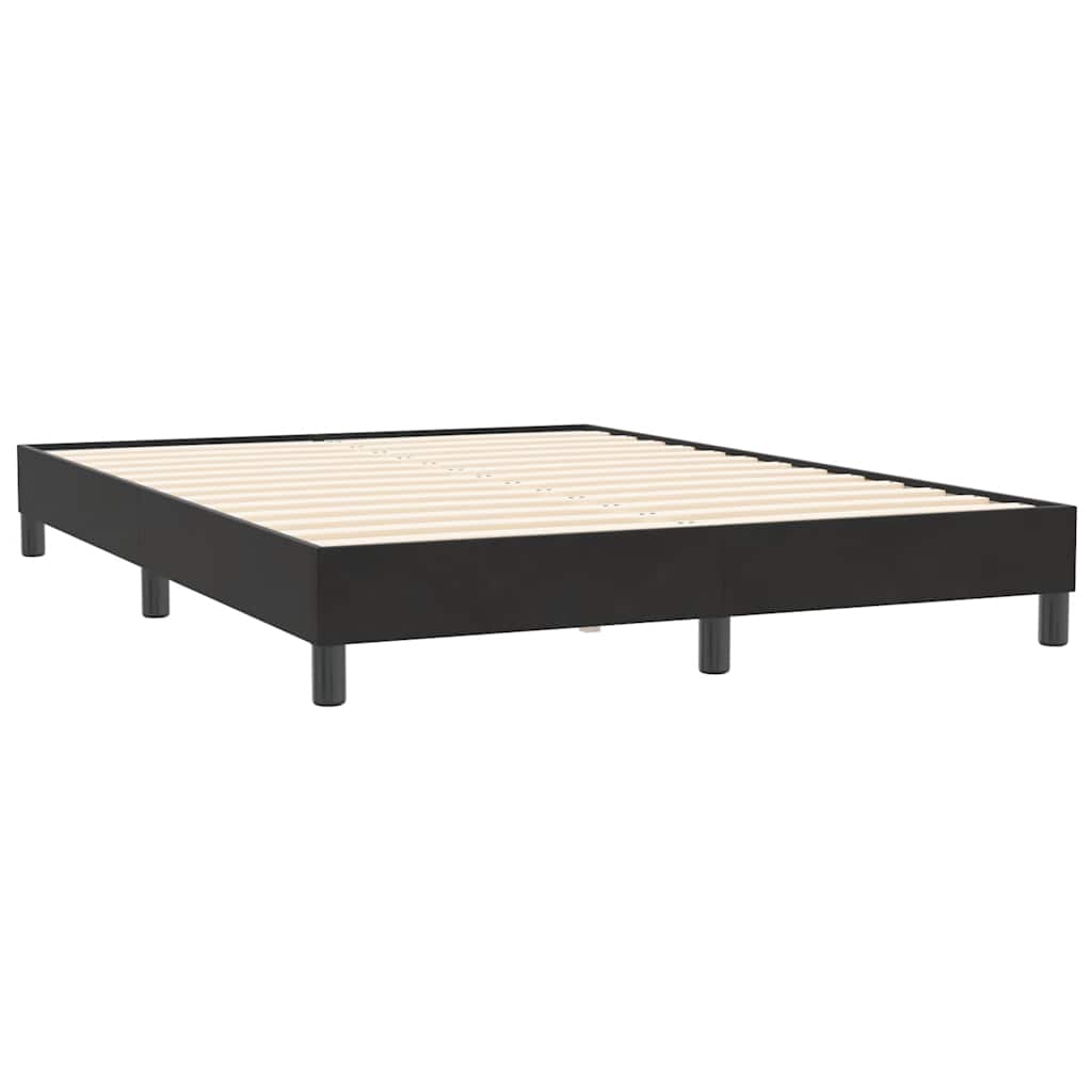 Box spring krevet s madracem crni 160x210 cm baršunasti