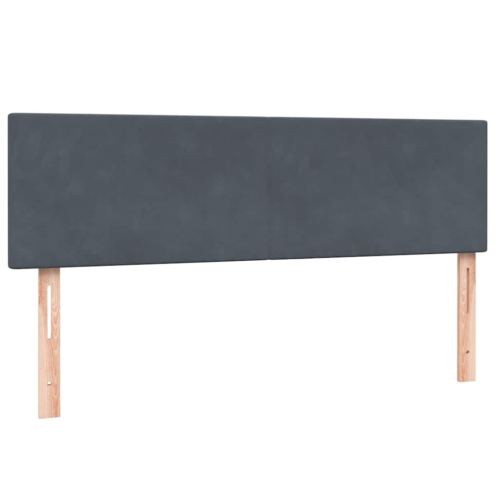 Krevet s oprugama i madracem tamnosivi 160x210 cm baršunasti