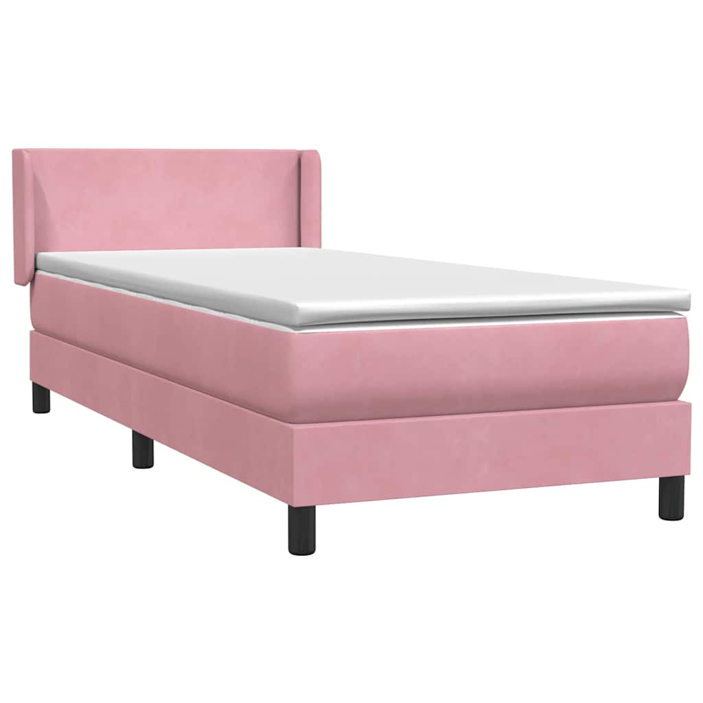 Box spring krevet s madracem ružičasti 80 x 220 cm baršunasti