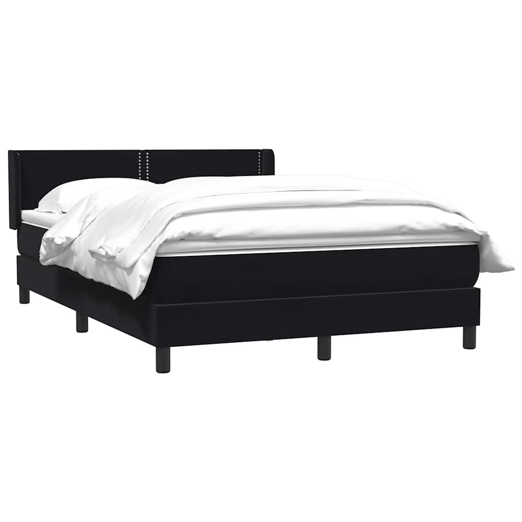 Box spring krevet s madracem crni 160x210 cm baršunasti